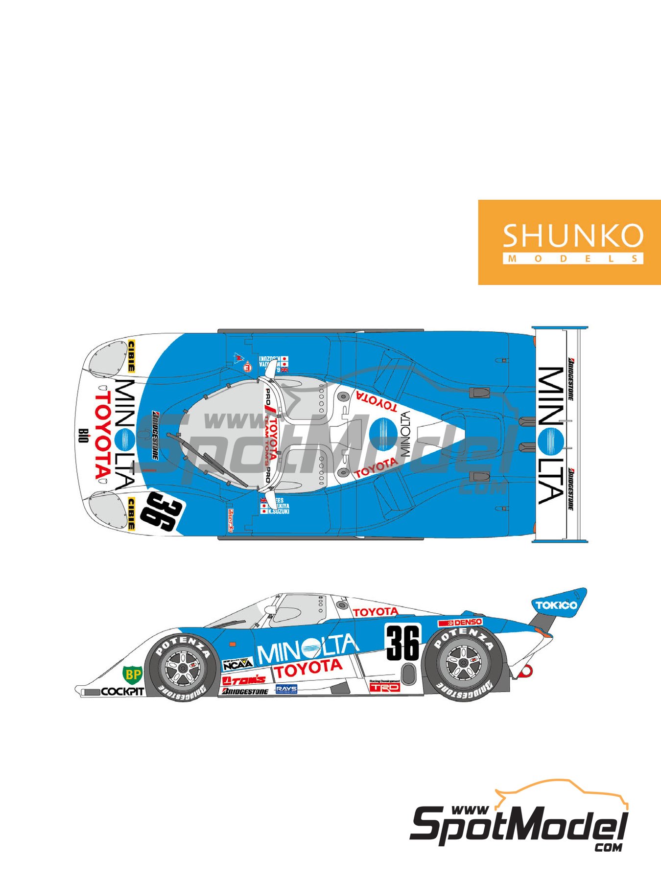 Shunko Models SHK-D407: Marking / livery 1/24 scale - Minolta